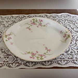 Pink Floral Serving Platter